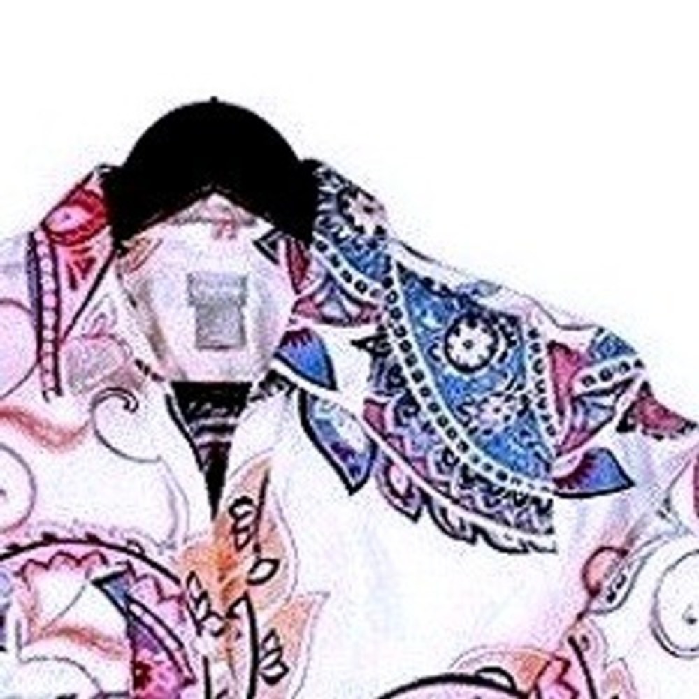 Chicos, Women's Multicolor Paisley Print, Long Sleeve‎ Button Down Shirt